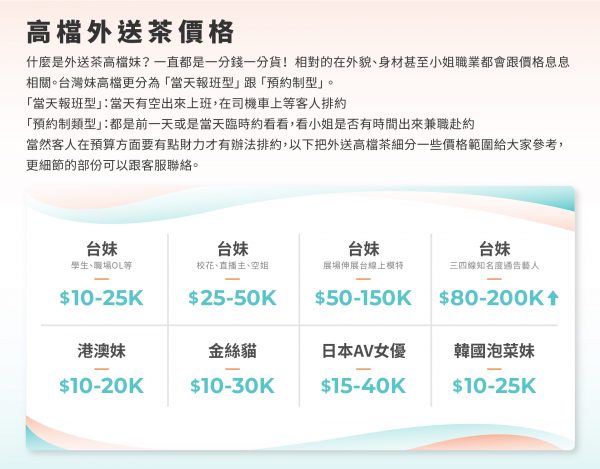 高檔外送茶攻略,價格條件及需要注意那些事項?
